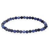 Lebensquelle Plus Mini Kugelarmband | 4mm | Hochwertiges Edelsteinarmband (Sodalith)