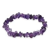 Lebensquelle Plus Amethyst Splitterarmband | Echter Amethyst | Hochwertiges Edelstein Armband
