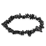 Lebensquelle Plus Schwarzer Turmalin/Schörl Splitterarmband | Hochwertiges Edelstein Armband
