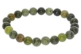 Jade Nephrit Kugel Schmuck Edelstein Stretch Armband 8S228 - individuelle Größe Kugel Durchmesser 8mm, DisplayLength 20