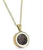 Meteorite Coin - Kette mit Anhänger Edelstahl Gold