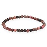Lebensquelle Plus Mini Kugelarmband | 4mm | Hochwertiges Edelsteinarmband (Rhodonit)