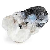 XIANNVXI Mondstein Große Rohstein Kristalle Premium Wasserstein Mondstein Echt Naturstein Kristall Esoterik 4.5–5.5 cm,1PC