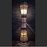 Asiatische Stehleuchte 150cm Designer Stehlampe Naturlampe Leuchten Bali Deko (L4)