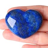 AWARDSEN 45 mm Groß Lapislazuli Herz Kristalle Edelsteine Geschenke für Frauen, Reiki Heilsteine Handschmeichler Stein für Valentinstag, Geburtstage, Jahrestag, Muttertag und Thanksgiving Tag