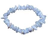 Lebensquelle Plus Blauer Chalcedon Splitterarmband | Hochwertiges Edelstein Armband