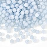 NBEADS 3 Stränge Ca. 180 Stück Natürliche Chalcedon Perlen Stränge, 6mm Blauer Runde Chalcedon Naturstein Lose Nachahmung Aquamarin Edelstein Perlen Charms Für Halskette Armband Schmuckherstellung