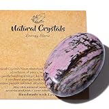 AWARDSEN 1 PCS 2.4' Rhodonit Edelsteine Groß, Kristall Oval Heilung Kristall für Reiki Heilung, Wiccan Lieferungen, Balancing Meditation Zubehör