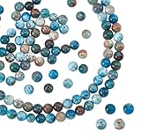 NBEADS ca. 61 Stück Natürliche Apatit Perlenstränge, 6 mm Natürliche Runde Steinperle Grade ab Apatit Edelsteinperlen Lose Spacer perlen Für DIY Armbänder Halsketten Ohrringe Schmuckherstellung