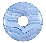 Lebensquelle Plus Chalcedon, blau Edelstein Donut | Ø 30 mm Anhänger