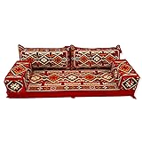 5 Teilige Set Sark Kösesi Orientalische Sitzecke,Sitzkissen Set Rot 190cm Komplett gefüllt